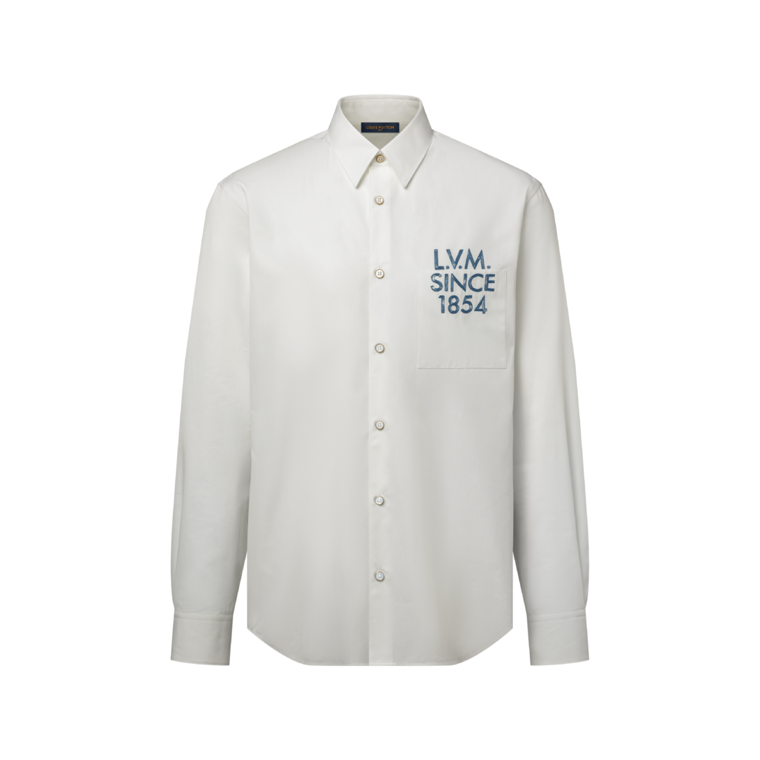 LOUIS VUITTON ホワイト シャツ 38 Long-Sleeved Signature Shirt - Luxury White | LOUIS VUITTON